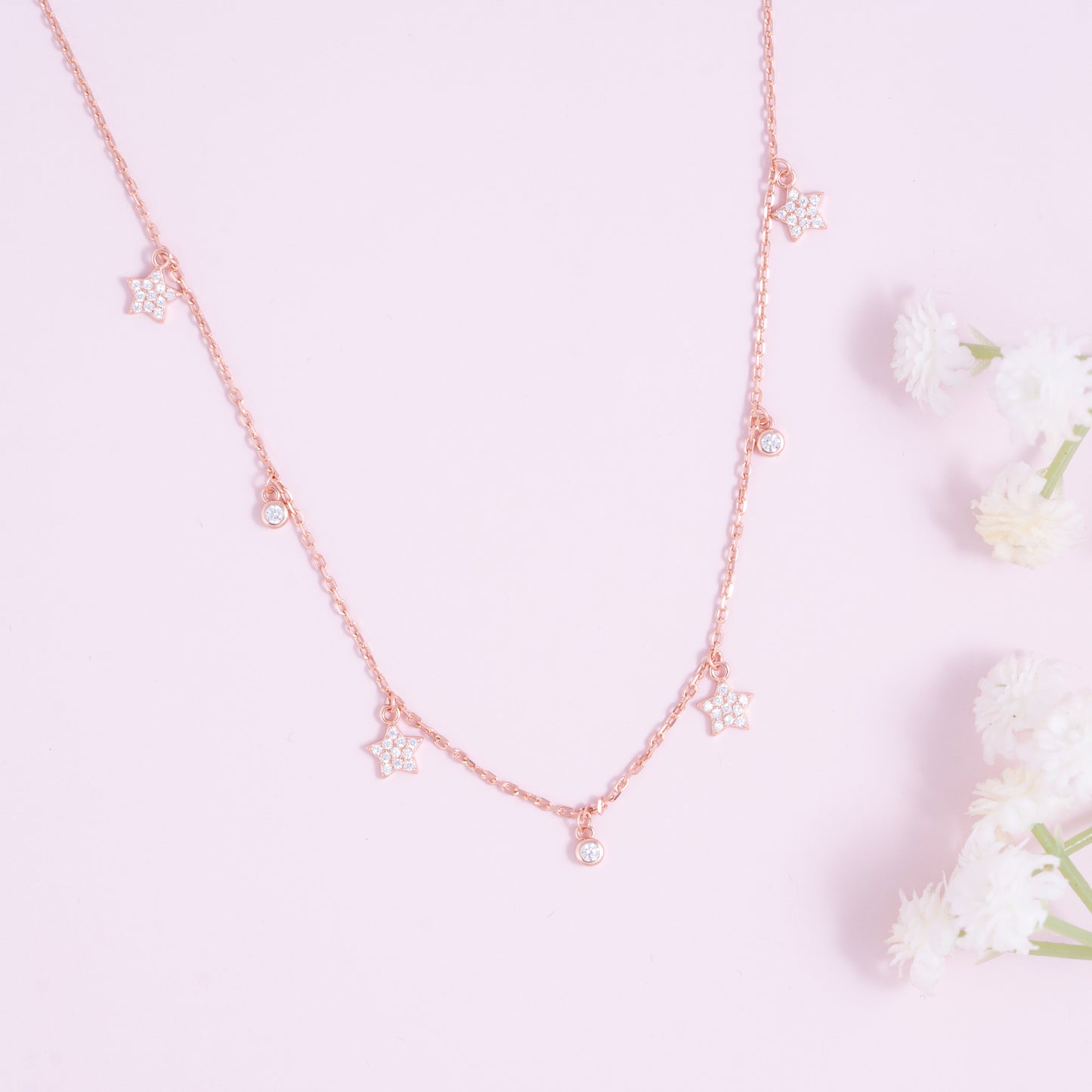 Silver Twilight Spark Necklace