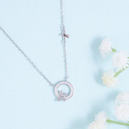 Butterfly Circle Pendant