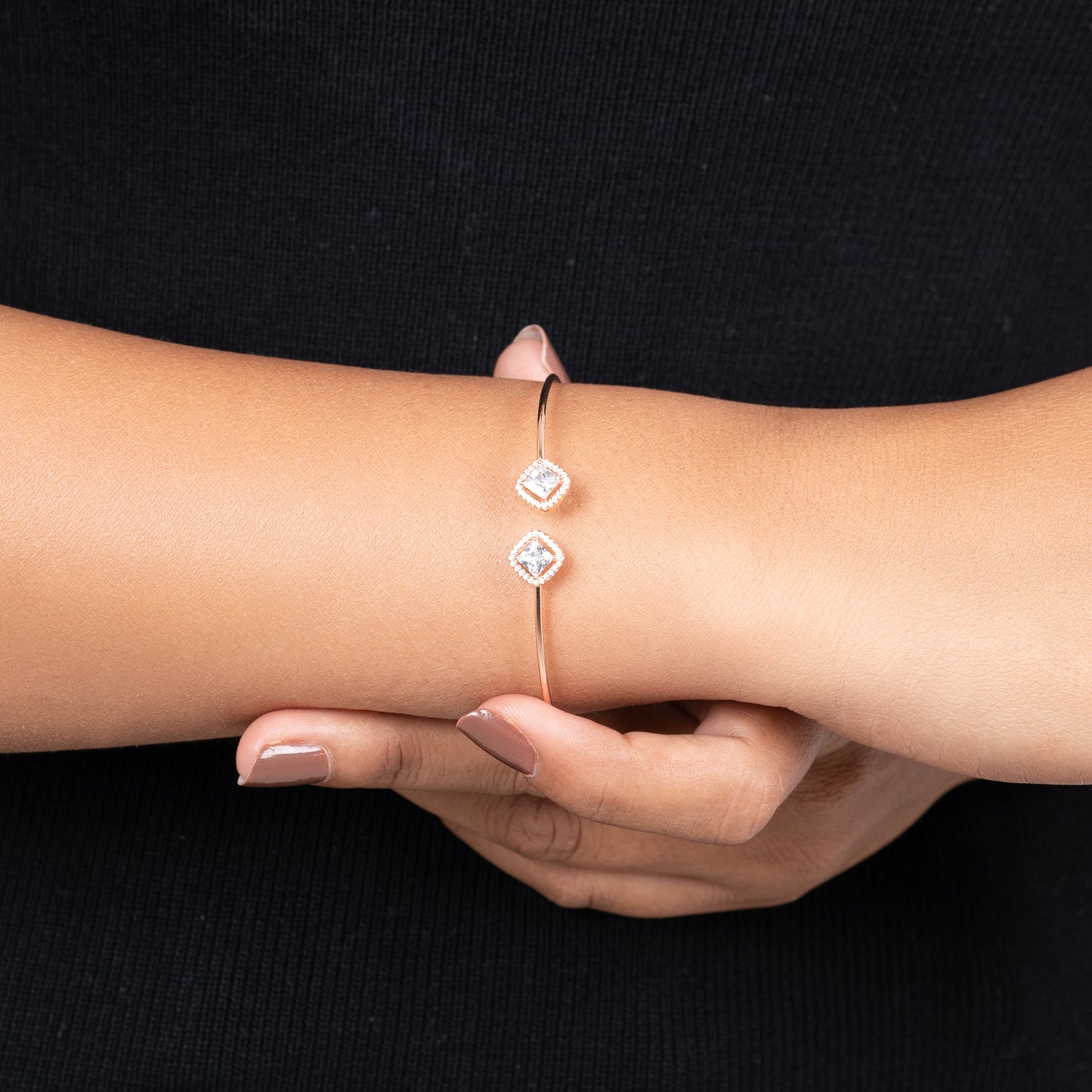 Twin Spark Bangle Bracelet