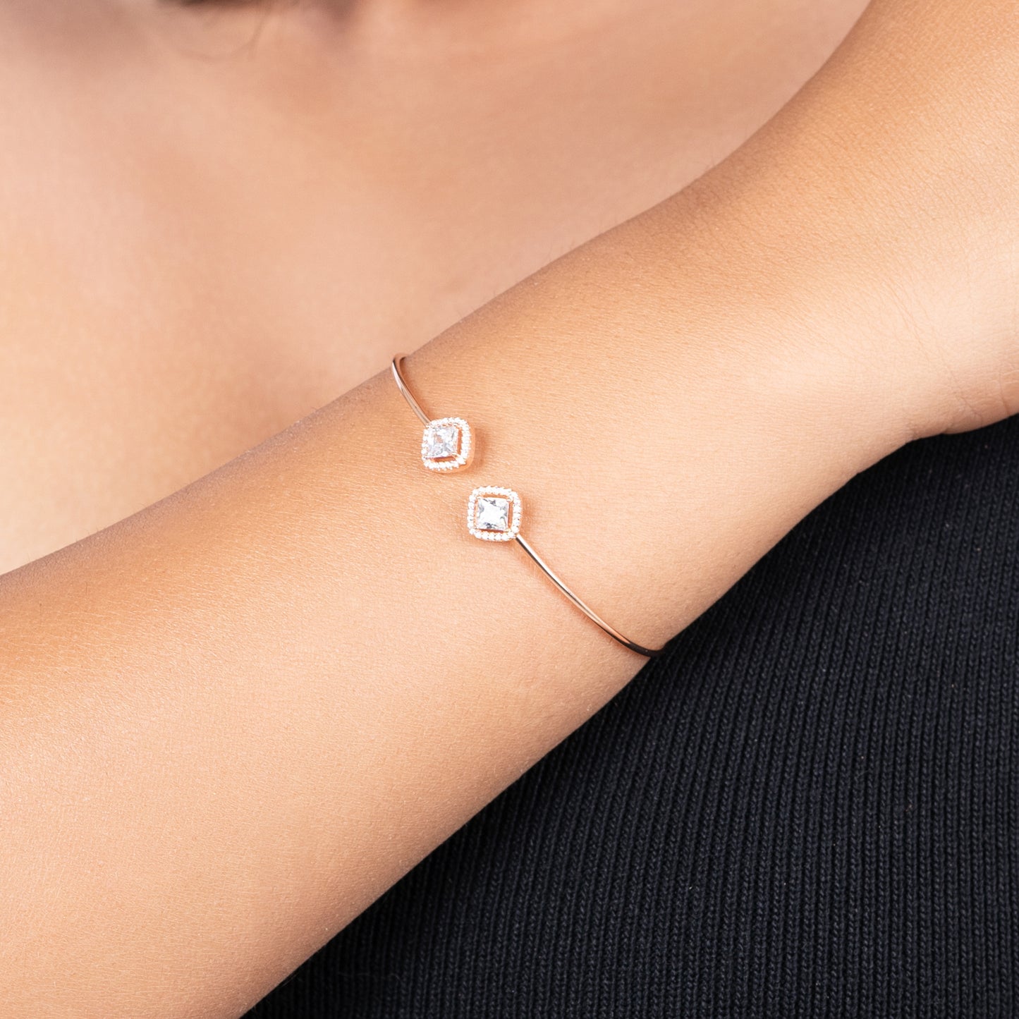 Twin Spark Bangle Bracelet