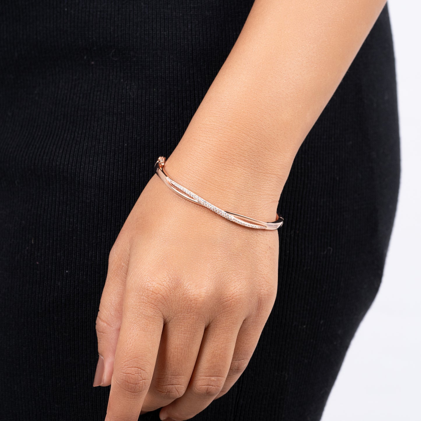 Twisted Rose Glow Bangle