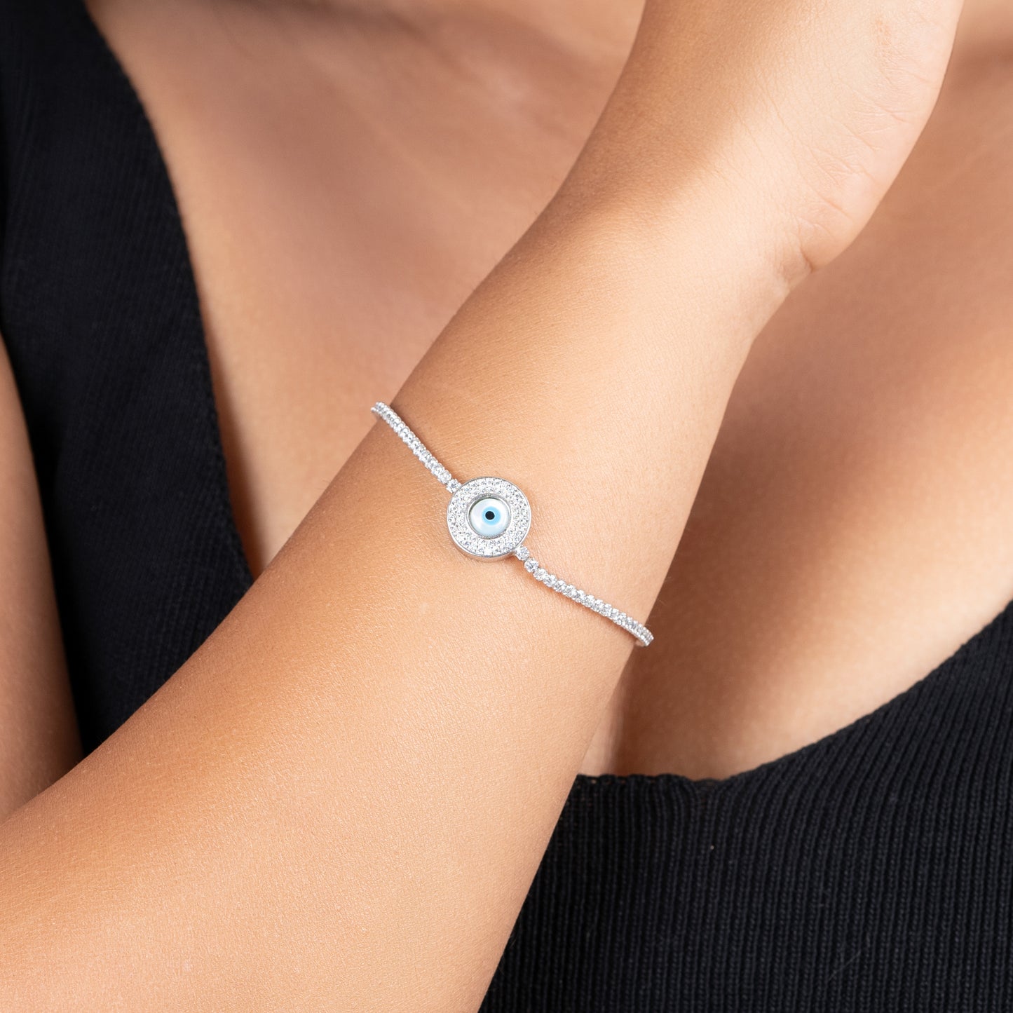 Silver Radiant Gaze Bracelet