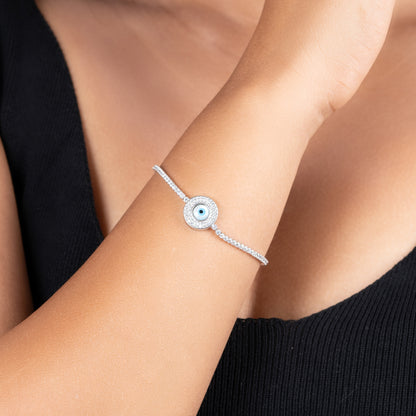 Silver Radiant Gaze Bracelet