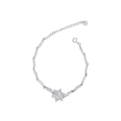 Stellar Radiance Charm Silver Bracelet