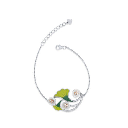 Floral Enchantment Silver Bracelet