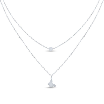 Butterfly Charm Layered Necklace