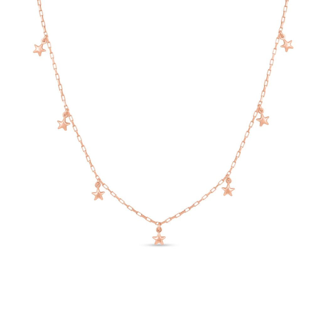 Celestial Rose Silver Necklace