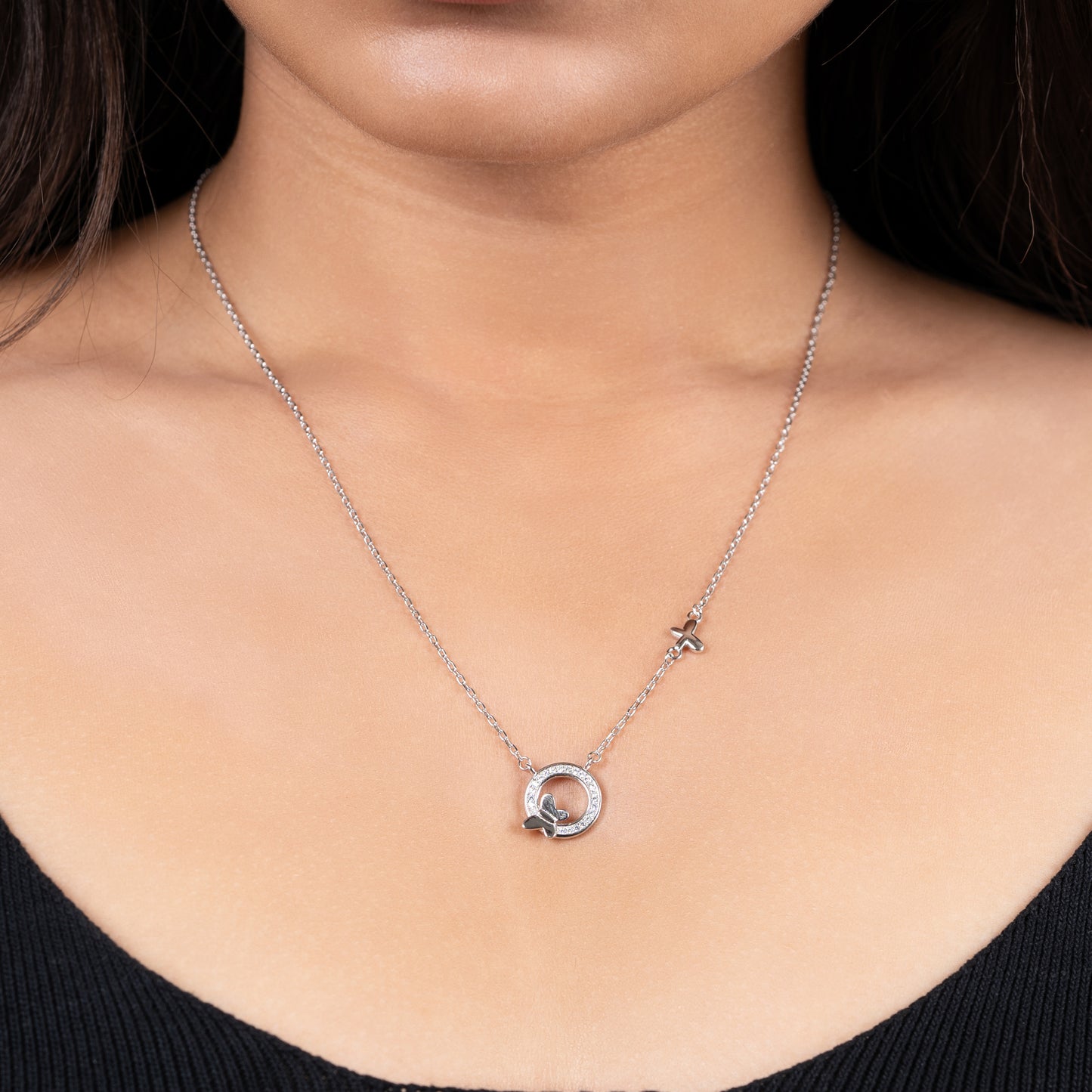 Butterfly Circle Pendant