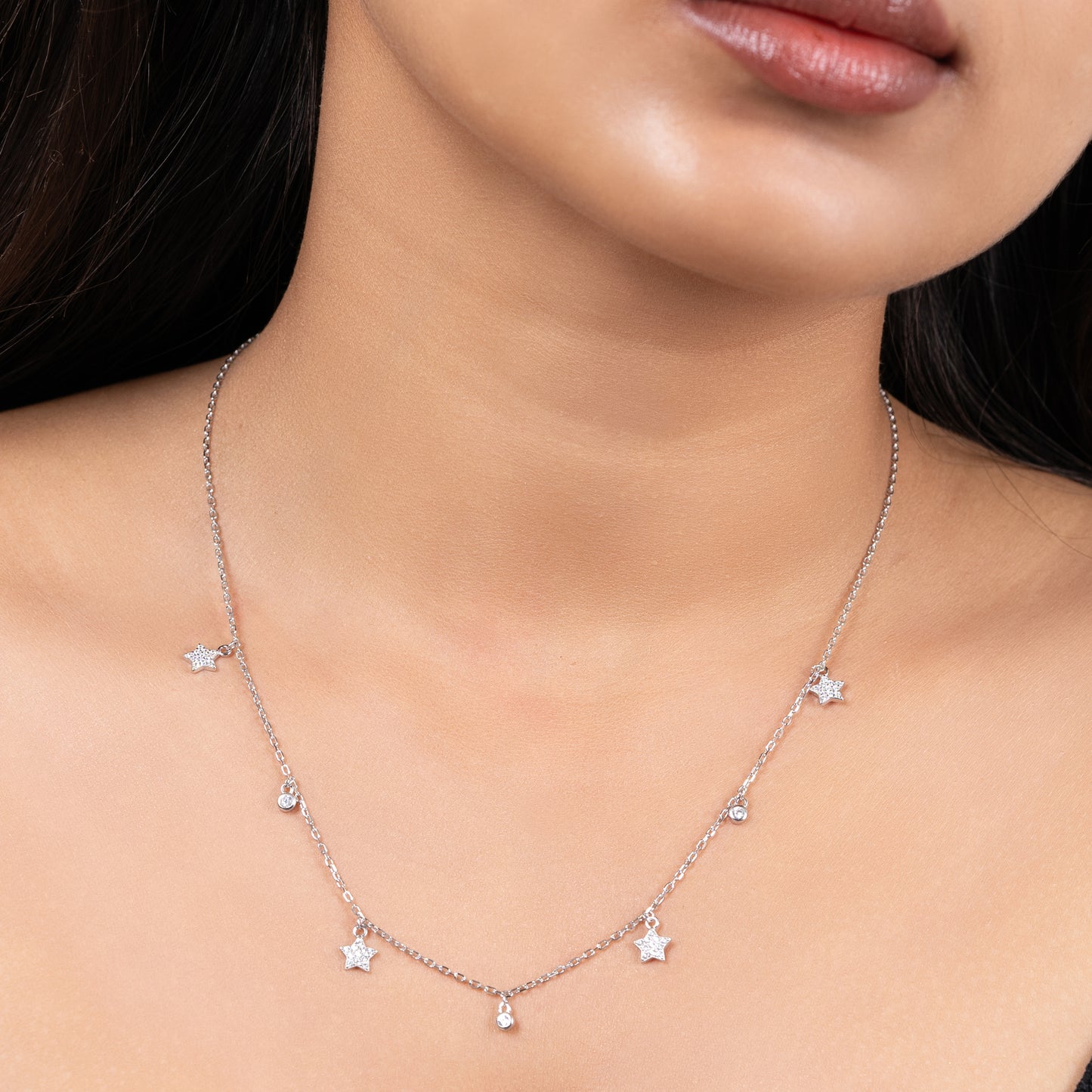Silver Twilight Spark Necklace