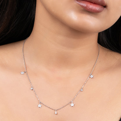 Silver Twilight Spark Necklace