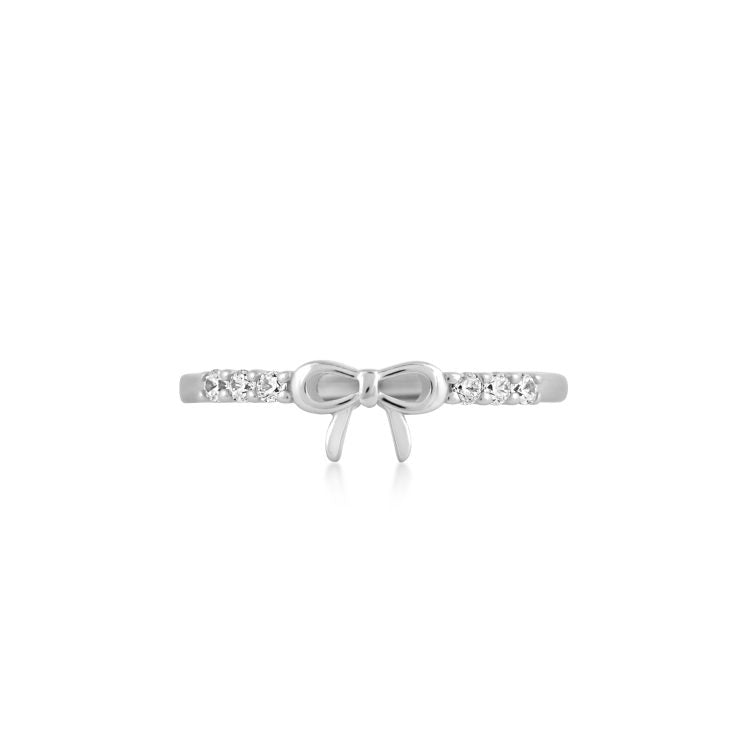 Silvery Bow Delight Silver Ring