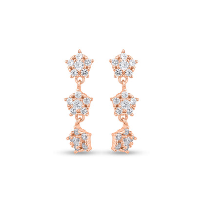 Glimmering Horizon Rose Gold Plated Silver Dangles