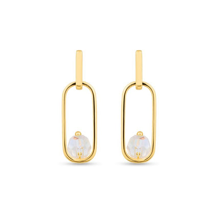 Golden Frame Drops Earrings