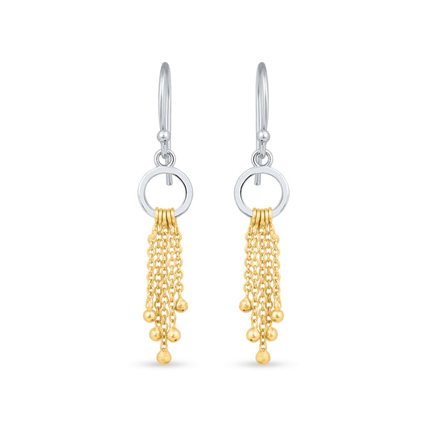 Draped Chain Gold Plated Silver Dangles