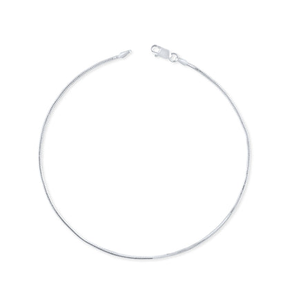 Silver Sleek Anklet