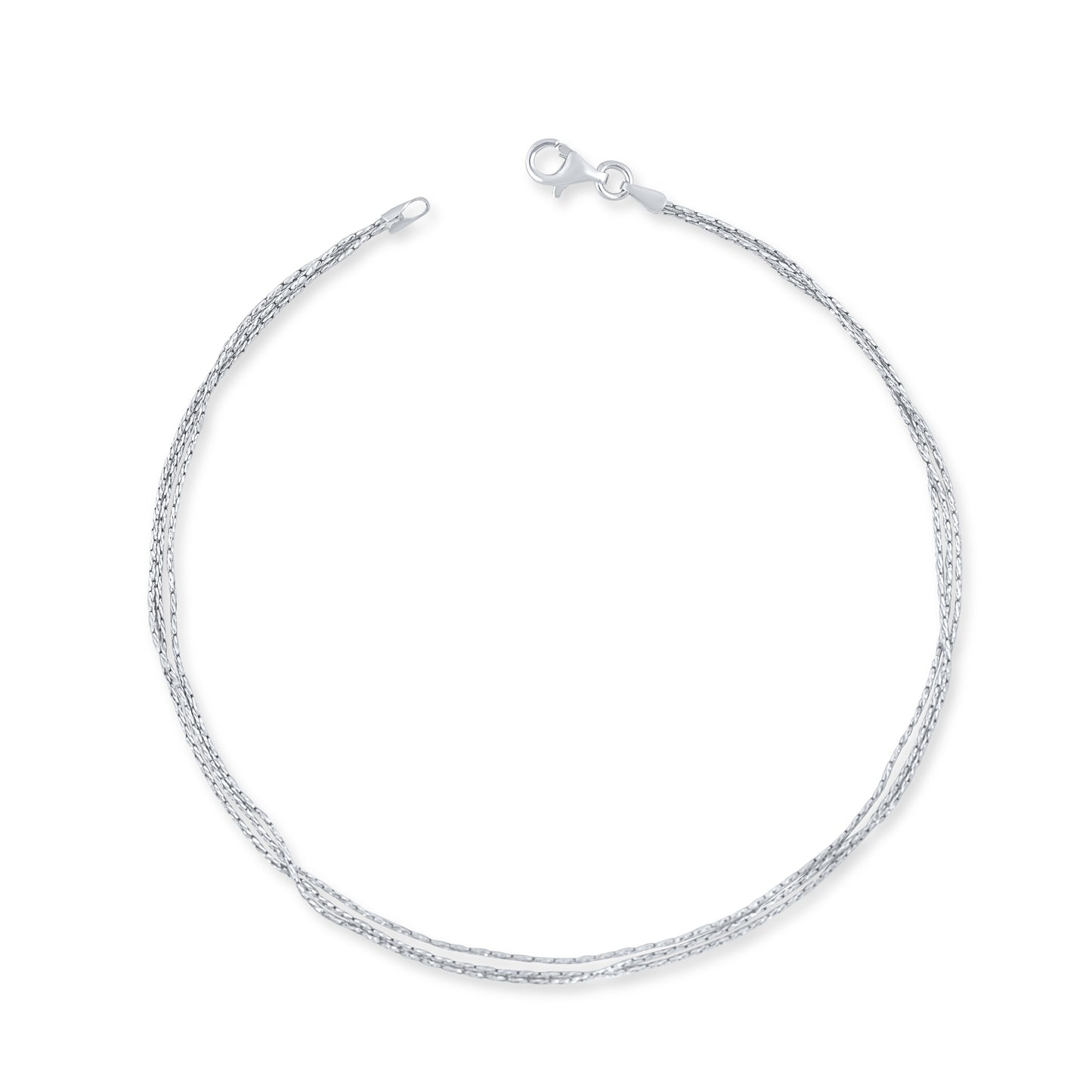 Silver Flow Anklet