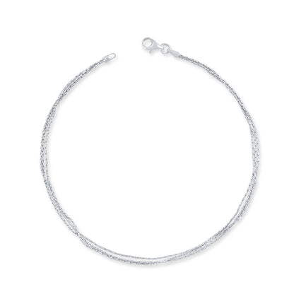 Silver Flow Anklet