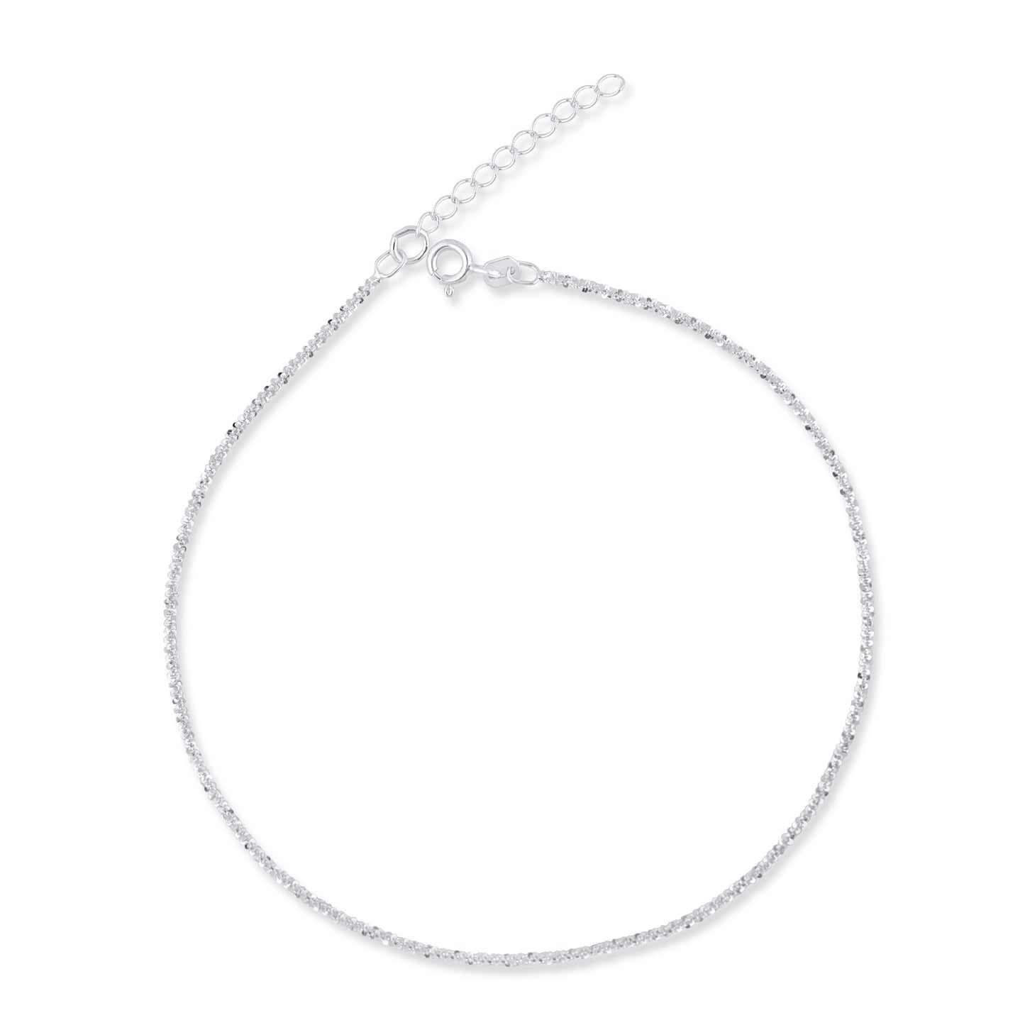 Silver Spark Anklet