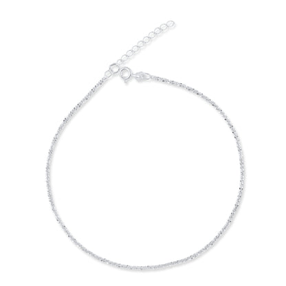 Silver Spark Anklet