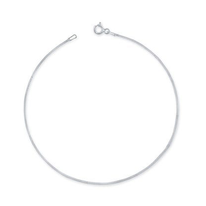 Silver Snake Glide Anklet