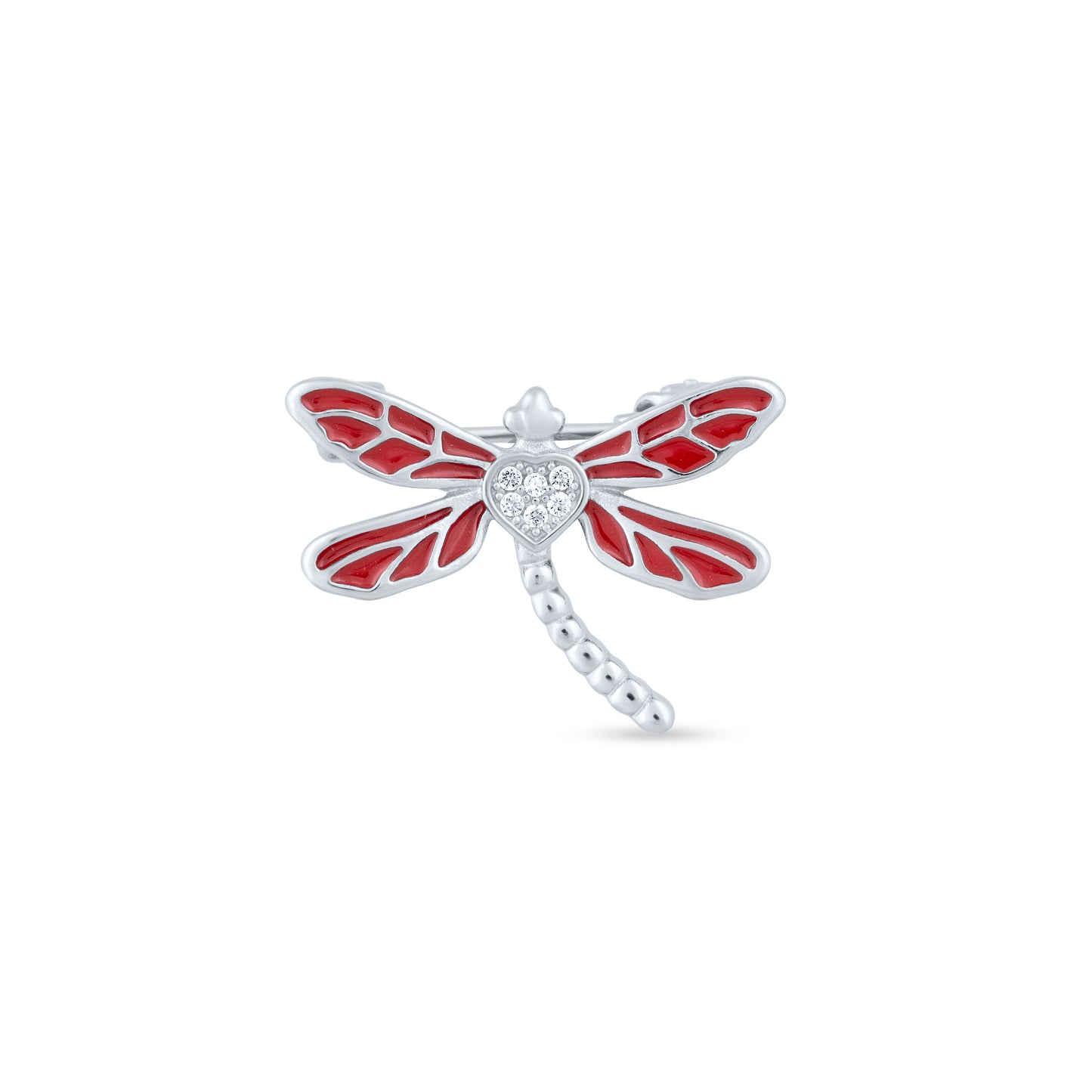 Crimson Flutter Brooch