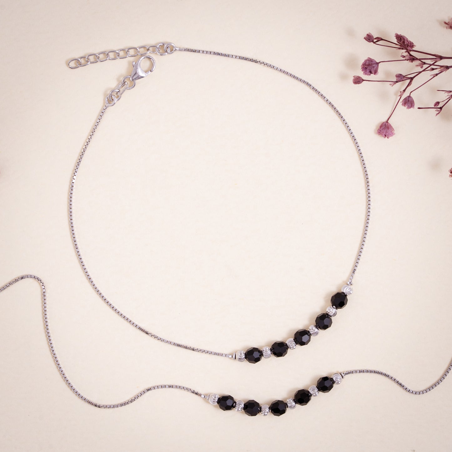 Midnight Bead Anklet