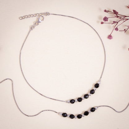 Midnight Bead Anklet