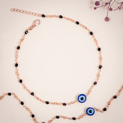 Rose Eye Charm Anklet