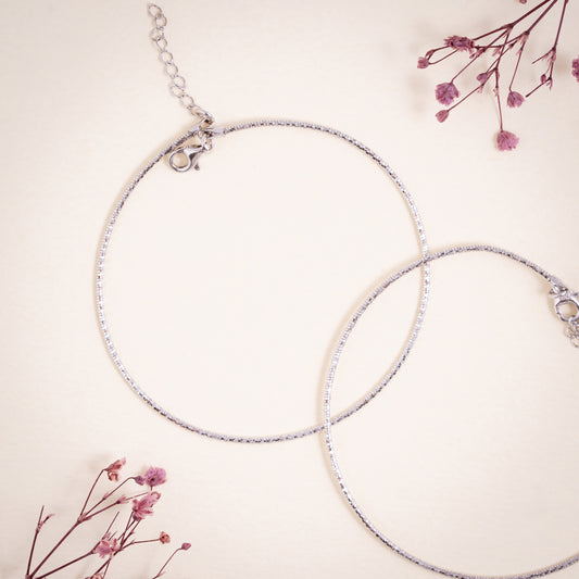 Silver Whisper Anklet