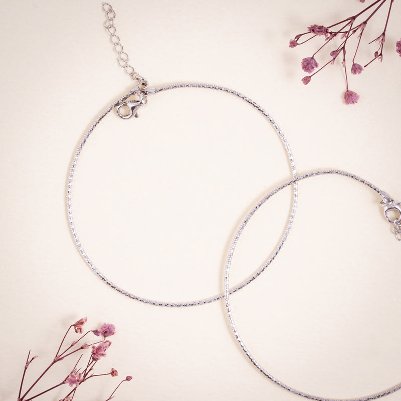 Silver Whisper Anklet