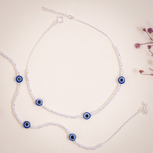 Triple Guard Evil Eye Anklet