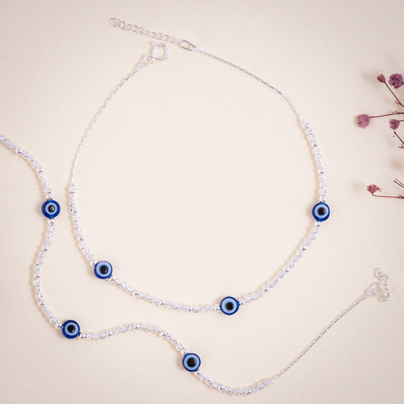 Triple Guard Evil Eye Anklet