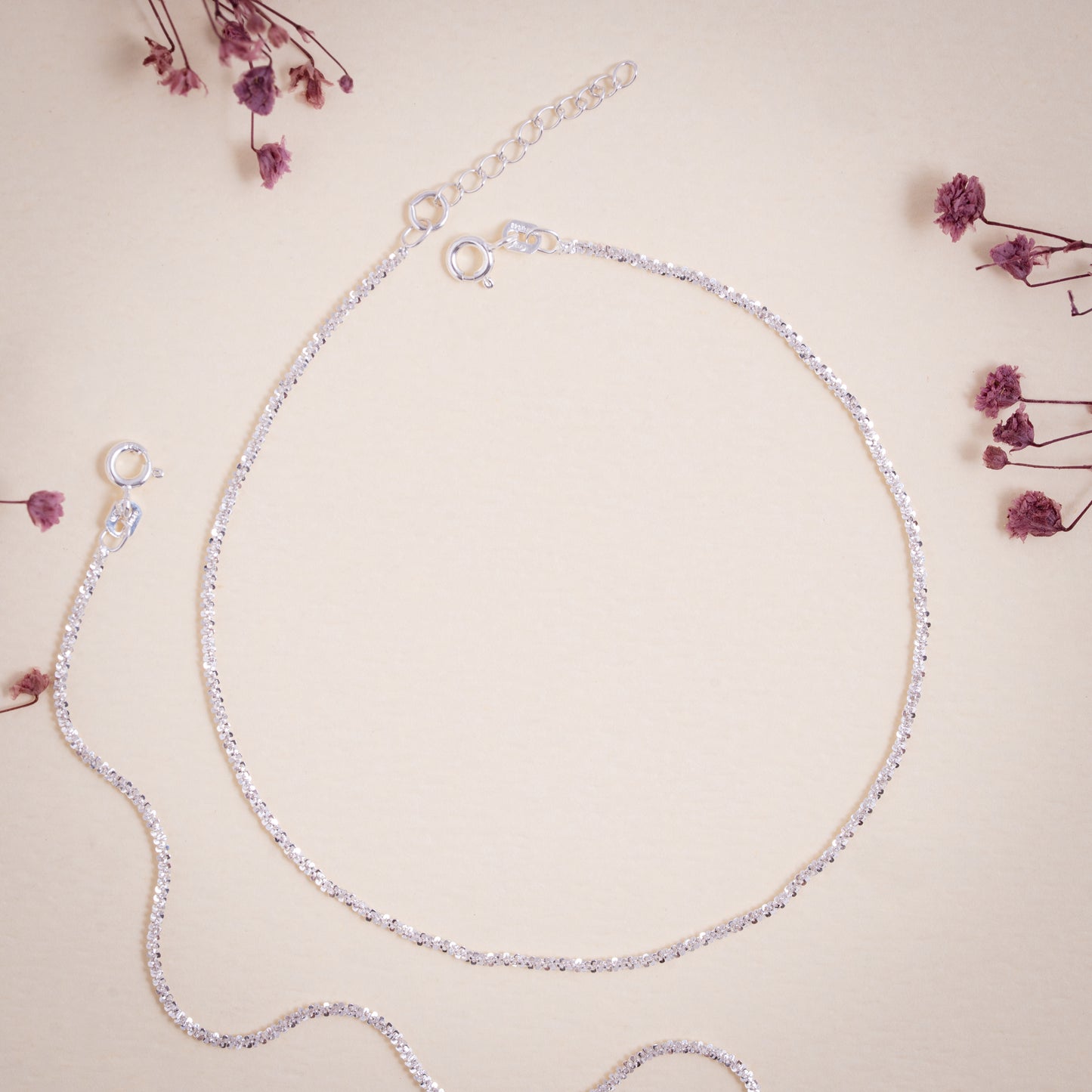 Silver Spark Anklet