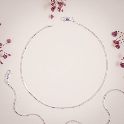 Silver Sleek Anklet