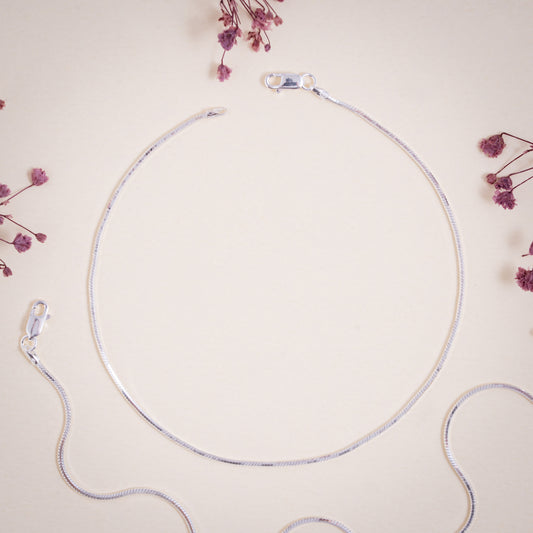 Silver Sleek Anklet