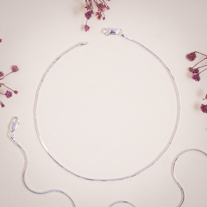 Silver Sleek Anklet