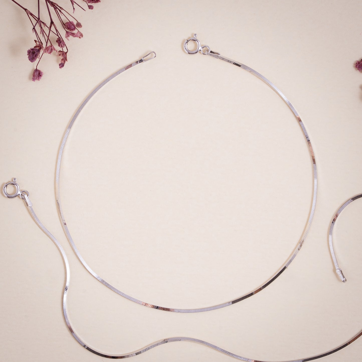 Silver Snake Glide Anklet