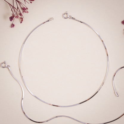 Silver Snake Glide Anklet