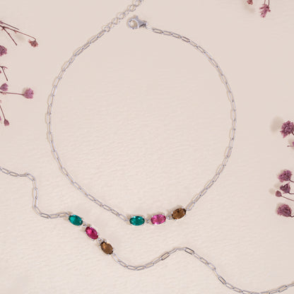 Colorstone Link Anklet