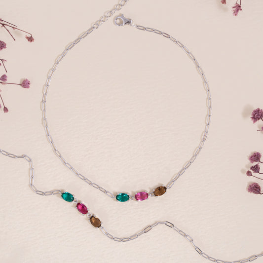 Colorstone Link Anklet