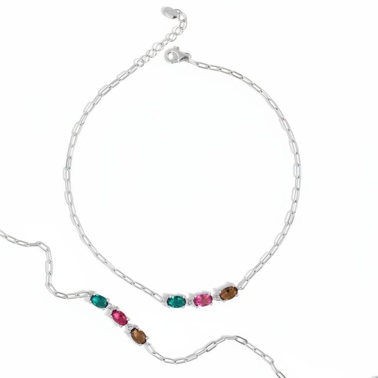 Colorstone Link Anklet
