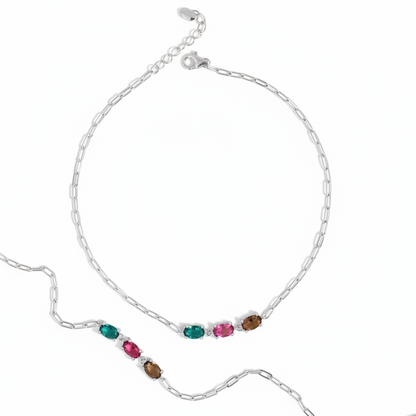 Colorstone Link Anklet
