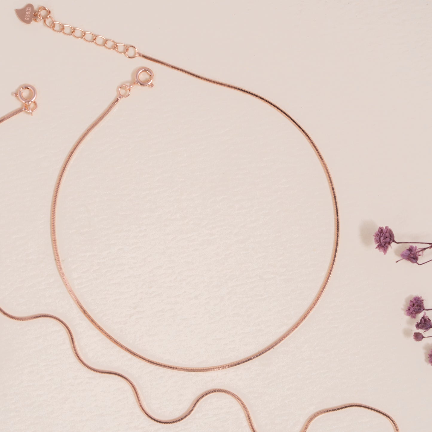 Rose Gold  Basic Anklet