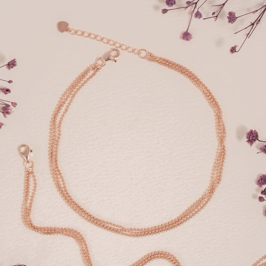Rosy Twilight Gleam Anklet