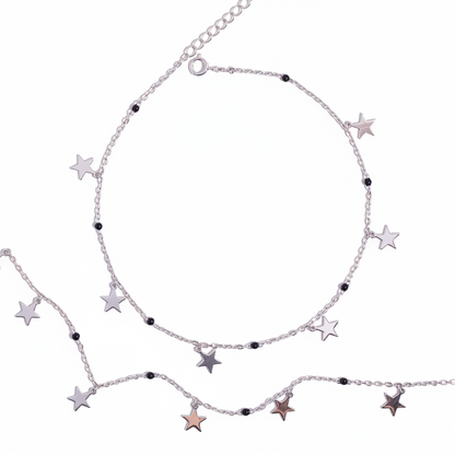 Silver Twilight Star Anklet