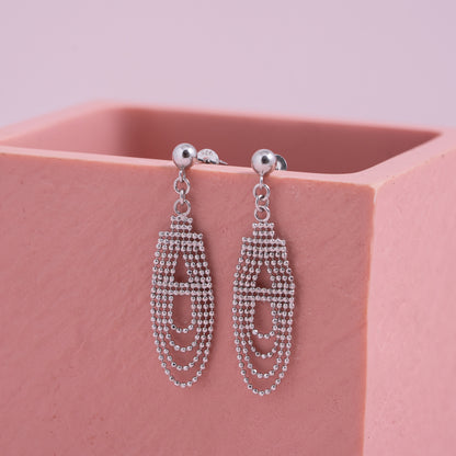 Silver Regal Drape Earrings