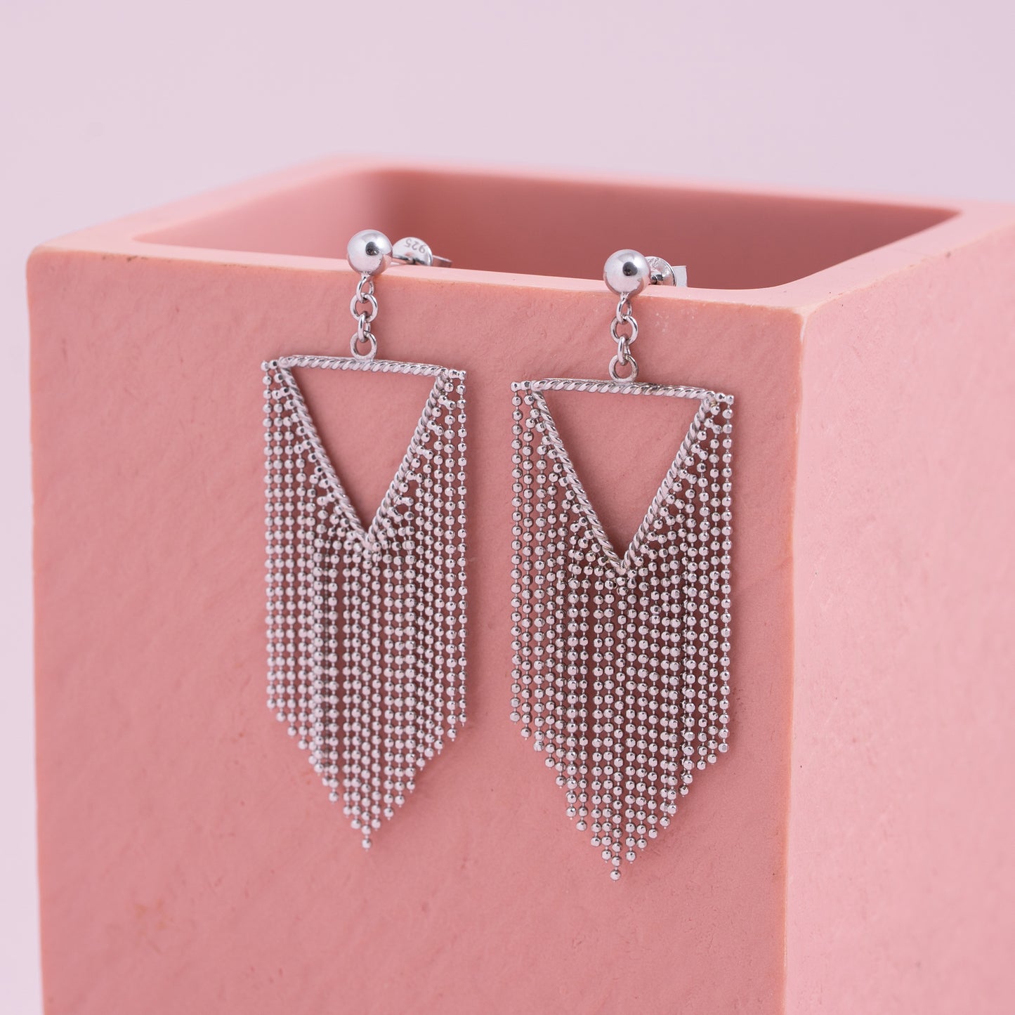 Silver Vibe Fringe Earrings