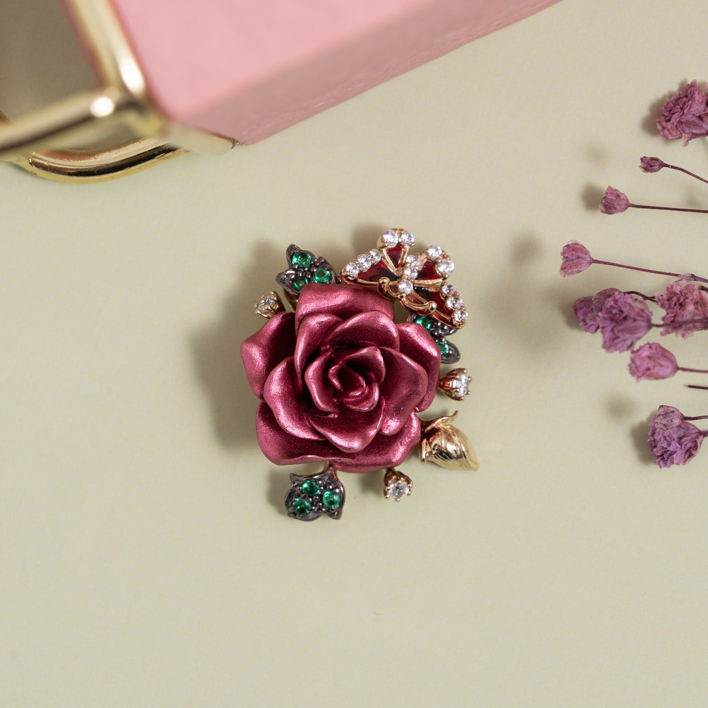 Velvet Rose Spark Brooch