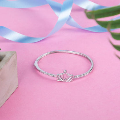 Silver Crown Charm Bracelet