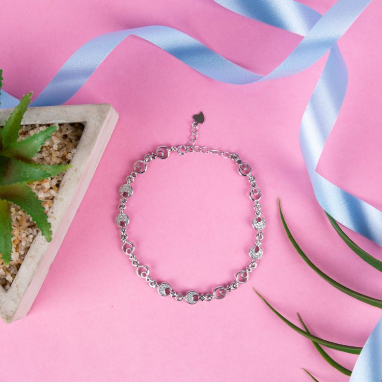Shimmering Elegance Silver Bracelet